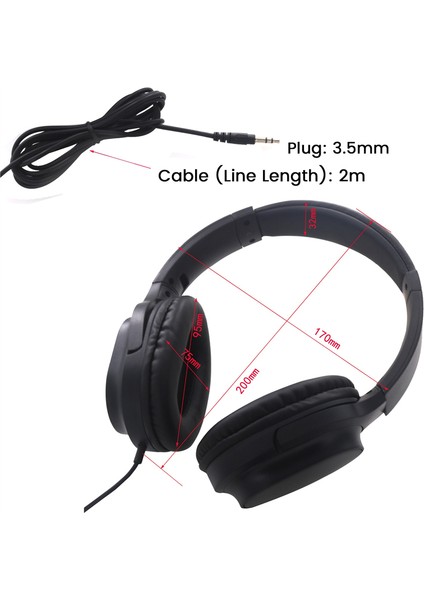 Gitar Kulaklık Gitar Amplifikatör Ses Mikseri Kulak Kulaklığı Geri Çekilebilir Katlanabilir Kablolu Stereo Kulaklık (Yurt Dışından) fiyatları