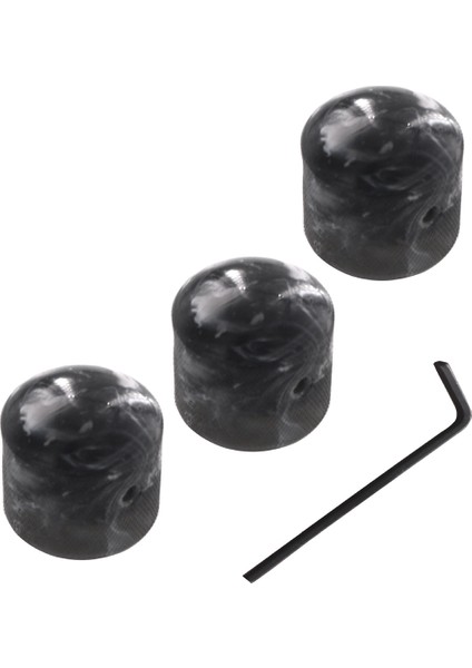 3pcs Metal Hacim Knob Elektrikli Gitar Bas Hacim Tonu Kontrol Topları Kubbeler Potansiyometre Şapka Kapağı (Yurt Dışından)