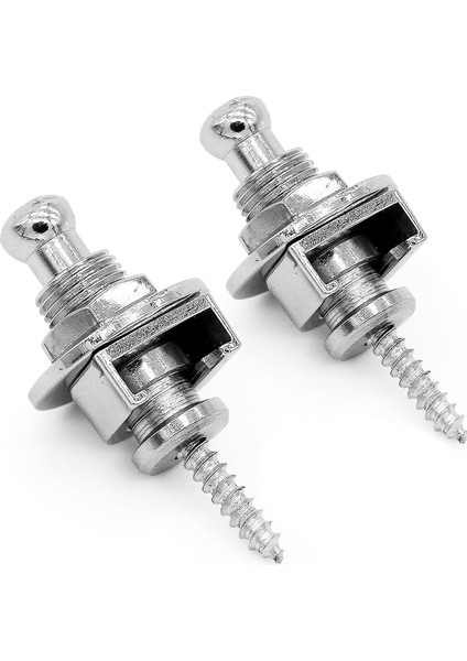 Premium Gitar Kayış Kilitleri ve Düğmeleri Güvenlik Hızlı Serbest Bırakma Straplocks Kayış Tutucu Sistemi Nikel (2 Paket) (Yurt Dışından)