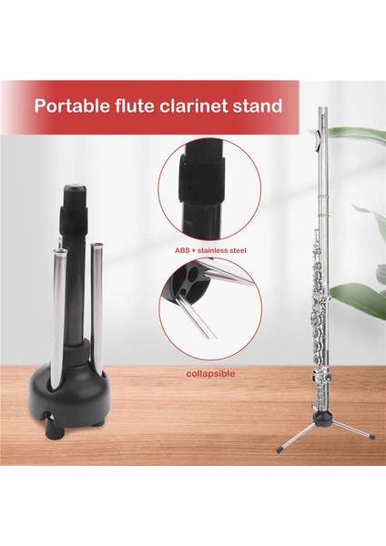 Rüzgar Enstrümanı Tripod Çıkarılabilir Klarnet Stand Flüt Tutucu Taşınabilir Hafif Rüzgar Enstrüman Braketleri (Yurt Dışından)