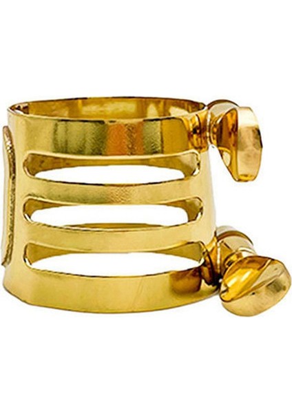 Metal Saksafon Ağızlık Kapağı Altın Renkli Saksafon Kamış Tespit Klipsli Halka Bakır Ligatür (Yurt Dışından)