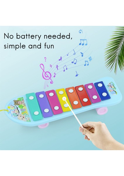 Tekerlekler ve Çekilebilir Müzik Piyano Perküsyon Enstrümanı ile Çocukların Octet El Perküsyon Enstrümanı (Yurt Dışından) indirimleri
