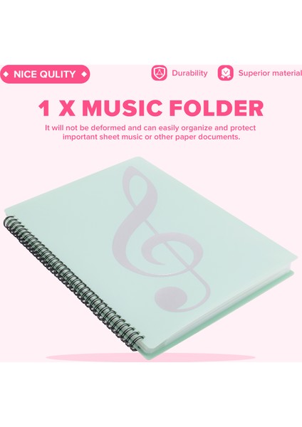 Notalar Klasörü, 60 Sayfa Kapasite, Notalar/tutucu, Mektup Boyutuna Uyuyor A4, Wribable &amp; Sepetilebilir (Yeşil) (Yurt Dışından) fırsatları