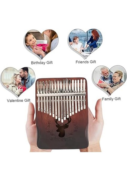 Cega 17 Keys Kalimba Cep Başparmak Piyano Kahve Başparmak Piyano Başparmak Enstrüman Elektrik Başparmak Piyano Çocuk Parmak Piyano, Akasya Ahşap (Yurt Dışından) fiyatları