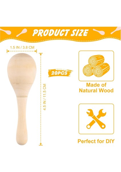 20PCS Dıy Ahşap Maracas Çocuklar Için, Meksika Fiesta Partisi Için Mini Maracas 12 Adet Çok Renkli Kalemlerle Iyilik Yapıyor, Parti (Yurt Dışından) modelleri