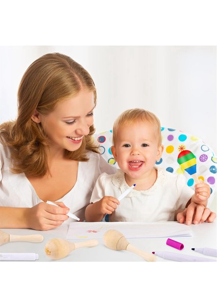 20PCS Dıy Ahşap Maracas Çocuklar Için, Meksika Fiesta Partisi Için Mini Maracas 12 Adet Çok Renkli Kalemlerle Iyilik Yapıyor, Parti (Yurt Dışından) indirimleri