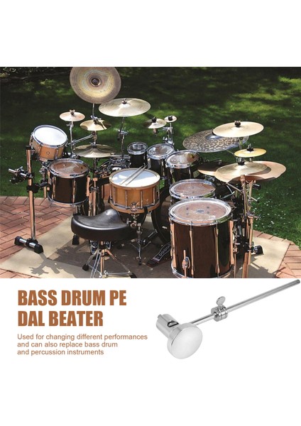 Bas Drum Pedal Çırpıcı Alüminyum Alaşım Ayarlanabilir Çekiç Kafası Perküsyon Enstrüman Aksesuarları (Yurt Dışından) fırsatları