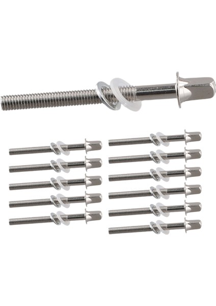 12PCS Davul Gerginlik Çubukları Gerginlik Vidaları Bas Davul Vidaları Set Bas Trampet Davul Aksesuarları Davul Donanımı M5X50MM (Yurt Dışından) fiyatları