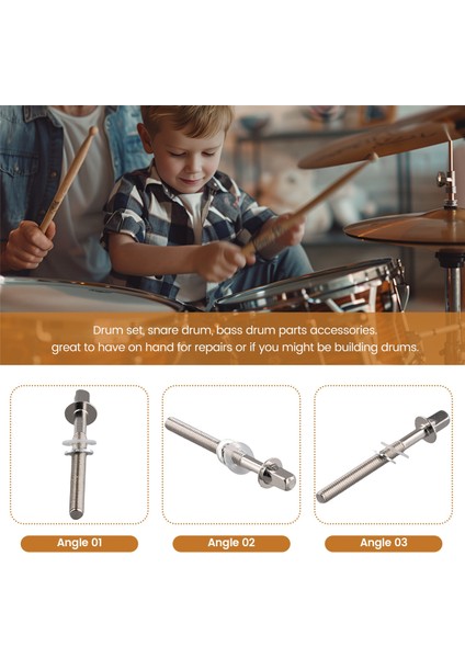 12PCS Davul Gerginlik Çubukları Gerginlik Vidaları Bas Davul Vidaları Set Bas Trampet Davul Aksesuarları Davul Donanımı M5X50MM (Yurt Dışından) indirimleri
