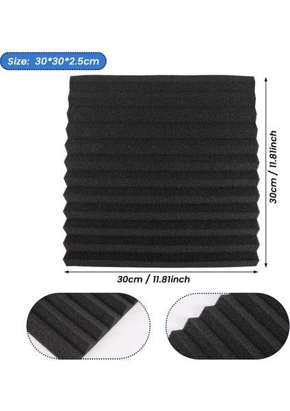 60 Pc Ses Yalıtım Kartı Ses Yalıtım Stüdyosu Köpük, Duvar Ses Yalıtım Kurulu, Home Studio Için, 2.5x 30X 30CM (Yurt Dışından) fırsatları