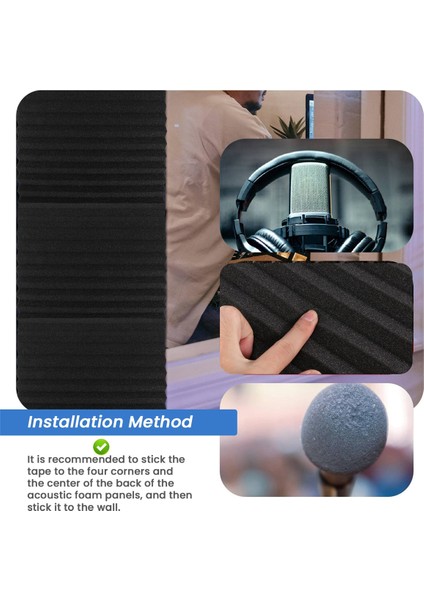 60 Pc Ses Yalıtım Kartı Ses Yalıtım Stüdyosu Köpük, Duvar Ses Yalıtım Kurulu, Home Studio Için, 2.5x 30X 30CM (Yurt Dışından) indirimleri