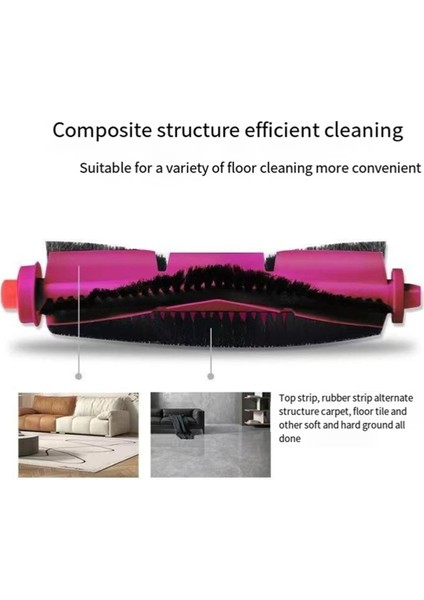 Midea V12 V12 V10 W11 Robot Vakum Temizleyici Aksesuarları Temizleme Yedek Parçaları Yedek Parçalar Ana Fırça (Yurt Dışından) fiyatları