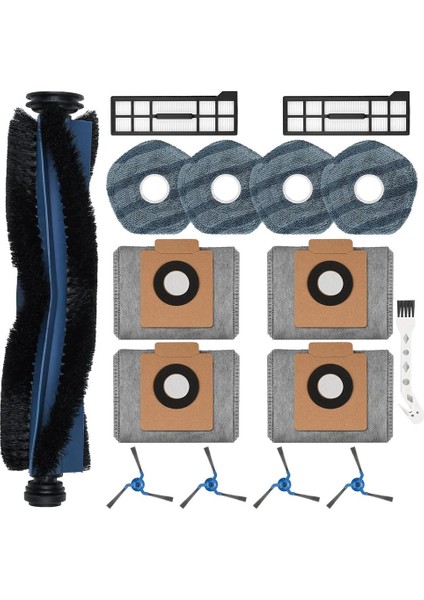 Eufy X10 Pro Omni Için Robot Vakum Süpürücü Ana Yan Fırça Hepa Filtreleri Mop Bez Toz Torbaları Yedek Parçalar (Yurt Dışından)