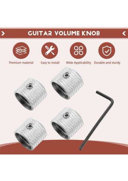 4pcs Metal Hacim Tonu Kubbesi Tonu Çamurluk Strat Telecaster Gibson Lp Elektro Gitar Veya Bas (Yurt Dışından) fırsatları