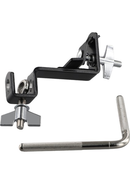 Bas Drum Cowbell Kelepçesi Inek Tutucu Aksesuarları, Davul Davulcu Enstrümanı Için Perküsyon Montaj Braketi L Çubuklu (Yurt Dışından)