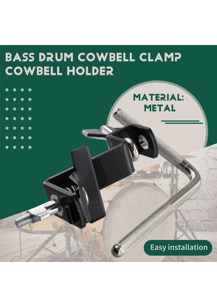 Bas Drum Cowbell Kelepçesi Inek Tutucu Aksesuarları, Davul Davulcu Enstrümanı Için Perküsyon Montaj Braketi L Çubuklu (Yurt Dışından) fırsatları