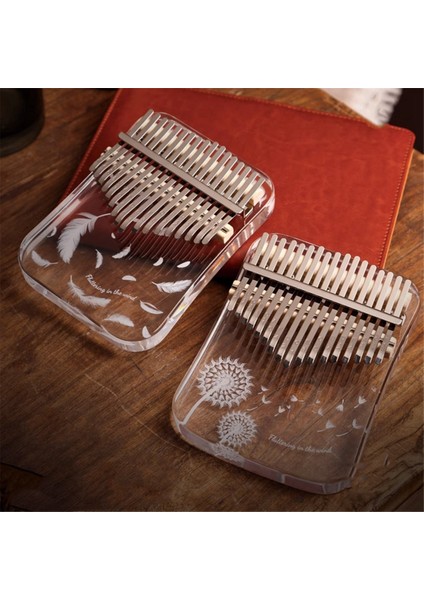 Kalimba 17 Anahtar Profesyonel Başparmak Piyano Akrilik Kalimba Başparmak Piyano Klavye Müzik Aleti Karahindi (Yurt Dışından)