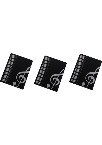 3pcs Notalar Klasörü Personel Müzik Klasörü, Piyano Skor Klasörü, Boyut A4&#39;e Uyuyor, Yazılabilir ve Çıkarılabilir Koro Klasörü D (Yurt Dışından)