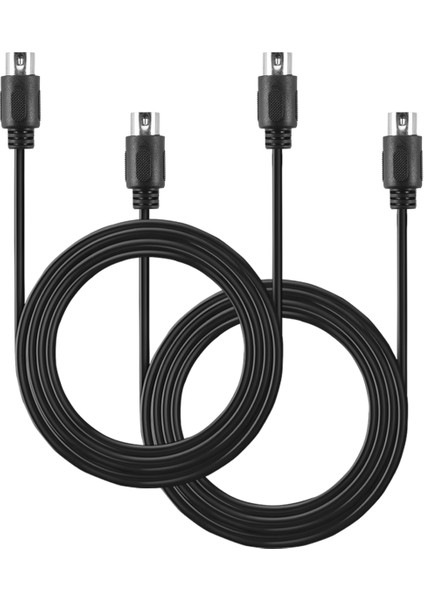2 Paket 5 Pimli Dın Mıdı Kablosu, Mıdı Klavye Için 3 Metrelik Erkek Ila Erkek 5 Pimli Midi Kablosu, Klavye Synth, Raf Synth, Raf Synth (Yurt Dışından)