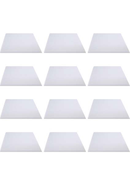 Kendinden Yapışkan Akustik Paneller 12 Paket, 12 x 12 x 0.4 Inç Ses Geçirmez Dolgu, Ev Için Ses Emici Panel, Beyaz (Yurt Dışından)