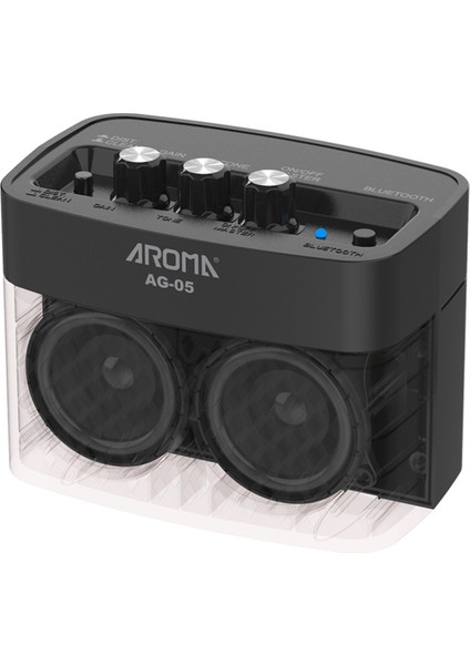Aroma Gitar Amplifikatörü 5W Elektro Gitar Amp Bluetooth Temiz ve Overdrive Kanalları ile Küçük Uygulama Gitar Amfisi Siyah (Yurt Dışından)