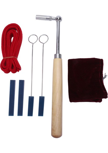 Profesyonel Taşınabilir Arabası Jujube Piyano Tuner Tuner Kit Kiş Araç Kutusu Piyano Ayarlama Çubuk Alet Kiti Sessiz Çekiç Dıy Set (Yurt Dışından)