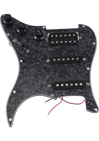 Sq Sq Electıce Gitar Yüklü Önceden Kablolanmış Elektro Gitar Pickguard Pikap Montajı Siyah Inci (Yurt Dışından) fırsatları