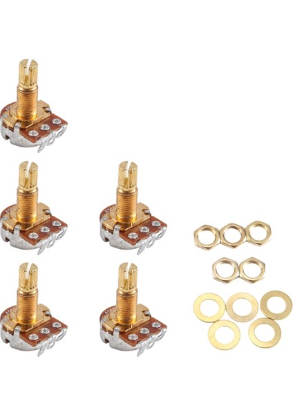 Gitar Potansiyometre Ses Hacmi ve Ton Kapları Anahtar Kontrolü A500K Bölünmüş Şaft Konik Potansiyometreler Altın Paketi 5 (Yurt Dışından) fiyatları