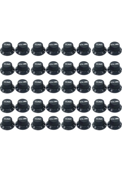 Siyah Hız Kontrol Düğmesi 2T1V Gitar Düğmesi Seti Elektro Gitar Parçaları (Yurt Dışından)