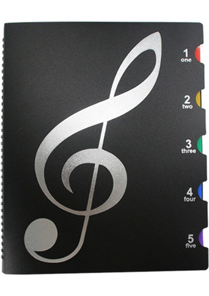 Notalar Klasör, 60 Sayfa, Notalar/tutucu, Mektup Boyutuna Uyuyor A4, Yazılabilir ve Çıkarılabilir Koro Klasörü Siyah (Yurt Dışından)