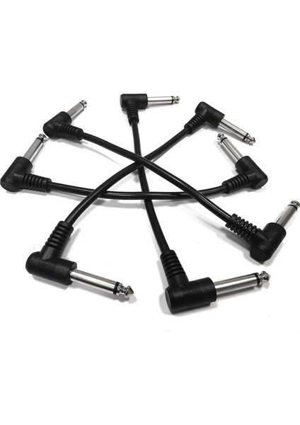 6 Paket 6 Inç Gitar Yama Kablosu, Enstrüman Gitar Pedal Kablosu Dik Açı Korumalı Pedal Panosu Kabloları (Yurt Dışından) fırsatları