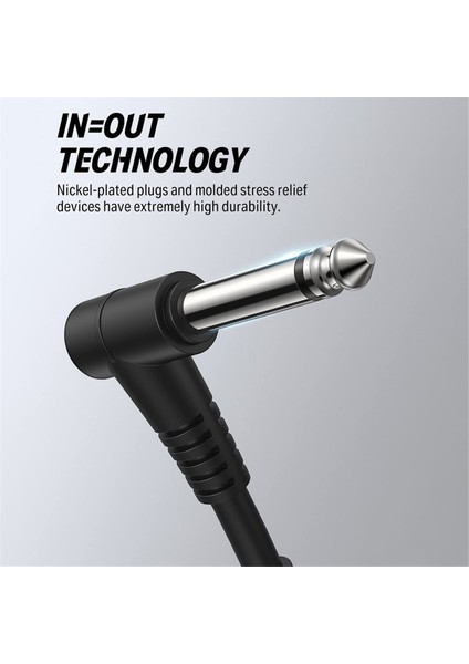 6 Paket 6 Inç Gitar Yama Kablosu, Enstrüman Gitar Pedal Kablosu Dik Açı Korumalı Pedal Panosu Kabloları (Yurt Dışından) indirimleri