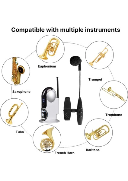 Uhf Kablosuz Enstrüman Saksafon Mikrofon Sistemi Kablosuz Alıcı Verici, Fiş ve Oynat, Trompet Için Harika (Yurt Dışından) indirimleri