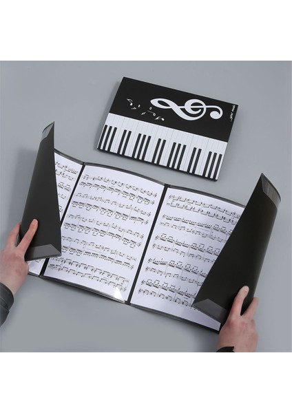 6 Sayfa Genişletme Not Klasörü, Piyano Skor Klasörü, Mektup Boyutu A4&#39;e Uyuyor, Katlanabilir Koro Klasörü Siyah 3 Pcs (Yurt Dışından) fiyatları