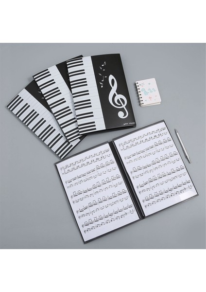 6 Sayfa Genişletme Not Klasörü, Piyano Skor Klasörü, Mektup Boyutu A4&#39;e Uyuyor, Katlanabilir Koro Klasörü Siyah 3 Pcs (Yurt Dışından) modelleri