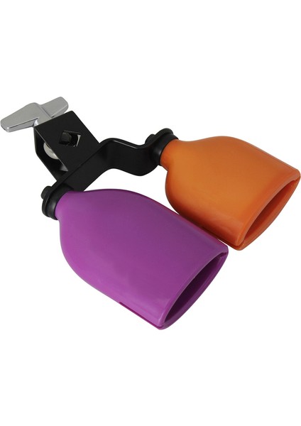 Davul Için Bicolor Cowbell Seti Yüksek ve Düşük Tonlar Çift Montajlı Çan Kiti Perküsyon Enstrümanları Orta Boyut (Yurt Dışından)