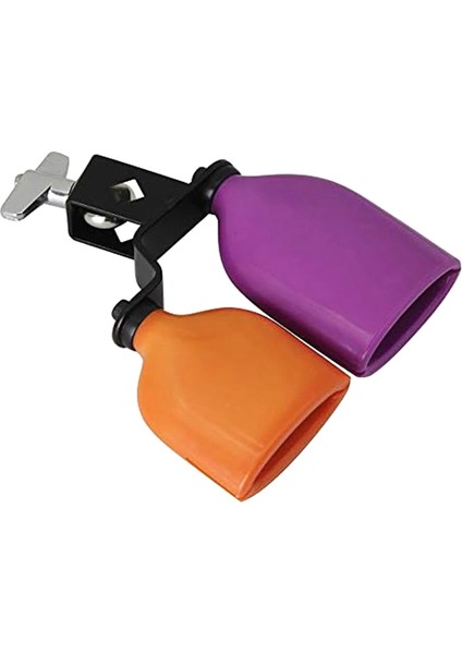 Davul Için Bicolor Cowbell Seti Yüksek ve Düşük Tonlar Çift Montajlı Çan Kiti Perküsyon Enstrümanları Orta Boyut (Yurt Dışından) modelleri