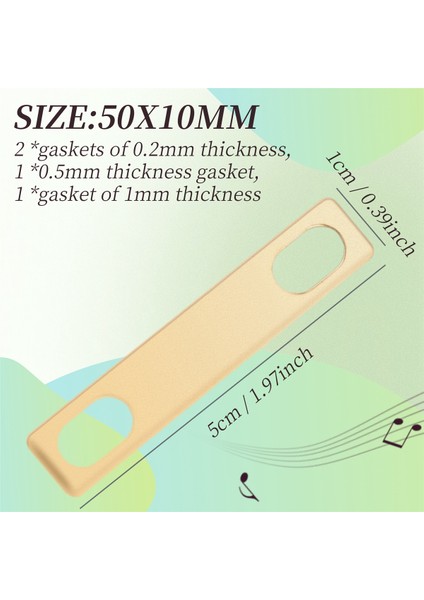 4pcs Gitar Boyun Tabağı Gitar Conta Yedek Gitar Boyun Şim Yükseltme Conta Aksesuarları (Altın) (Yurt Dışından) fırsatları