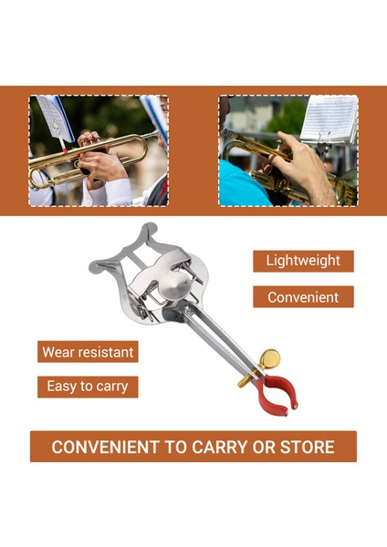 Evrensel Nota Kelepçe Tutucu Trompet Sayfası Klips Trompet Trombon Için Yürüyen Trompet (Yurt Dışından) fırsatları