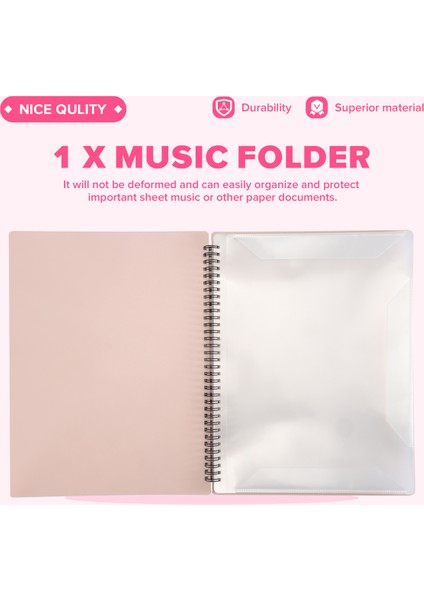 Notalar Klasörü, 60 Sayfa Kapasite, Notalar/tutucu, Mektup Boyutuna Uyuyor A4, Wribable &amp; Sepetilebilir (Pembe) (Yurt Dışından) fırsatları