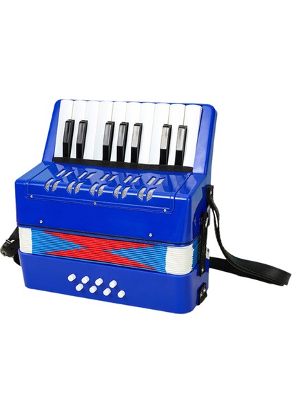 Blue 17 Keys 8 Bas Akordeon Çocuk Eğitim Müzik Aleti Öğrenciler Yeni Başlayanlar (Yurt Dışından)