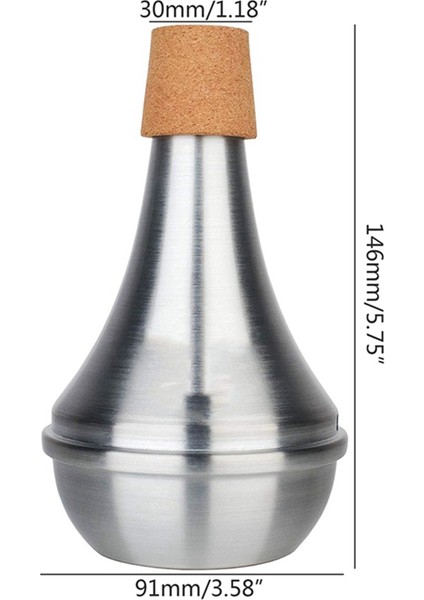 Alüminyum Alaşım Trompet Sessiz Sessiz Anti-Hastalık Sessiz Sessiz Cork Kenar Koruması (% 80-% 90 Ses Azaltma) (Yurt Dışından) indirimleri