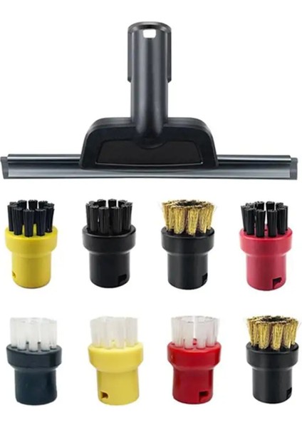 Karcher Için Nozul Fırça Kafası Sc2 Sc3 Sc4 Sc5 Sc5 Steam Temizleyici Yedek Aksesuarlar Pencere Nozul Yuvarlak Fırça (Yurt Dışından)