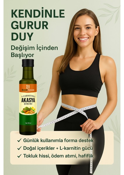 Akasya Gamı Şurubu 250 ml Fazlalık Atmaya Yardımcı Detox Şurubu