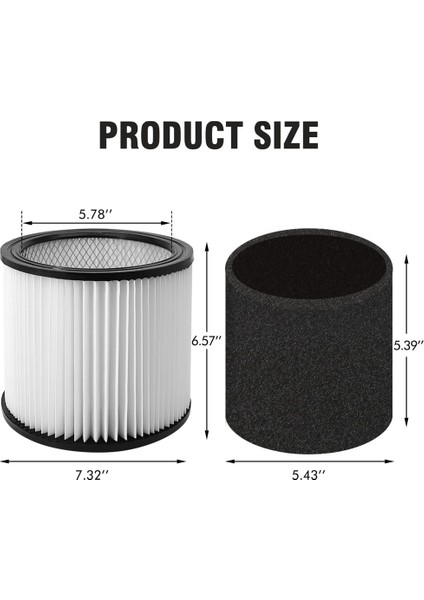 Dükkan Vakası Için Değiştirme Hepa Filtresi 90304 90350 5 Galon ve Büyük Islak ve Kuru Vakum Süpürge Aksesuarları (Yurt Dışından) modelleri