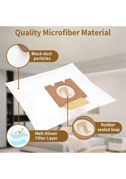 Hoover H81/H81 Saf Epa/telios Için 10 Vakum Süpürge Torbaları Ekstra, Büyük Kapasiteli Dokunmayan Vakum Toz Torbaları (Yurt Dışından) indirimleri