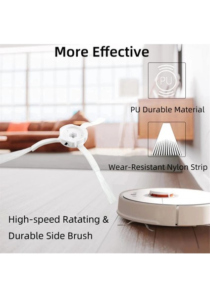 Xiaomi Mi Robot 1c/ 1s Için Ana Yan Fırça SDJQR01RR SDJQR02RR SDJQR03RR Roborock E3, S4, S4 Max, S5 Vakum Süpürge Parçaları (Yurt Dışından) modelleri
