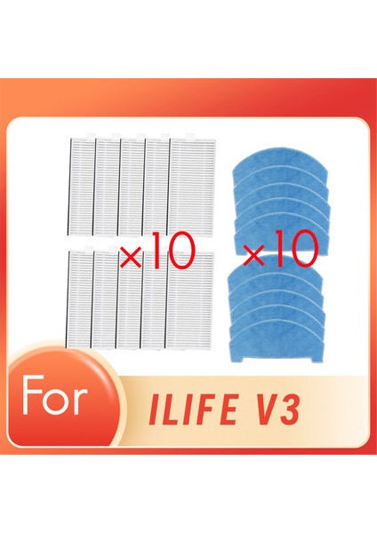 Ilife V3X Süpüren Robot Temizlik Parçaları Değiştirme Için Özel Olarak Tasarlanan 20 Pcs Mop Filtresi (Yurt Dışından)