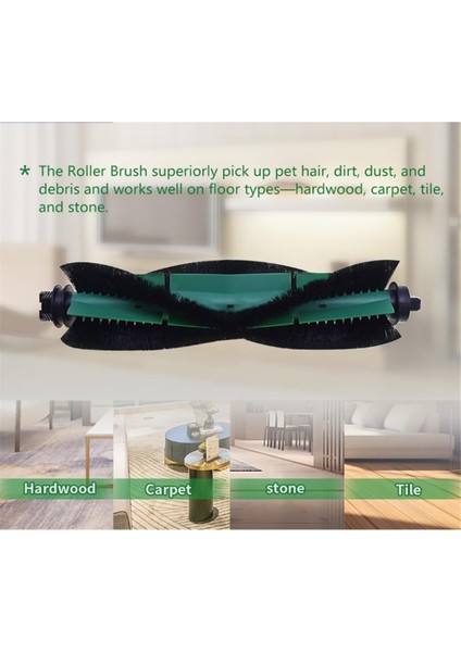 Irobot Roomba Combo Için Aksesuar Kiti Essential / Vac Essential Robot Vakum Süpürücü Ana Yan Hepa Filtre Paspasları Parçaları (Yurt Dışından)