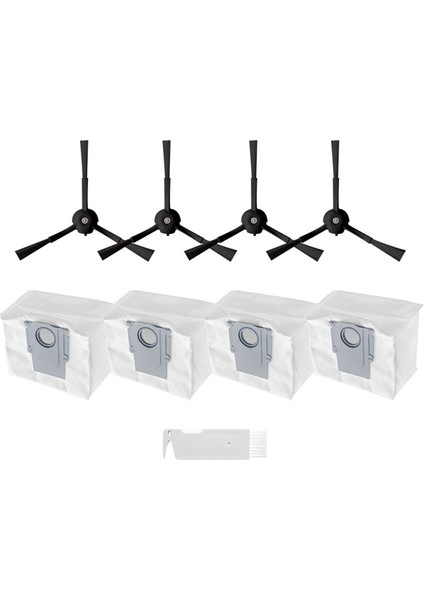 Roborock S8 / S8 Plus / S8 Pro Ultra Robot Vakum Temel Süpürge Yedek Yedek Parçalar Yan Fırça Toz Çantası (Yurt Dışından)